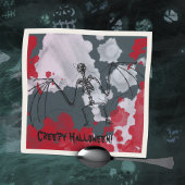Creepy Halloween Bat Skeleton Serviette