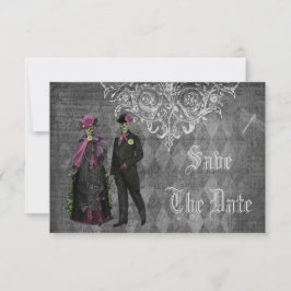 Creepy Halloween Bride & Groom Save the Date