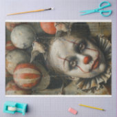 Creepy Halloween Clown Decoupage Seidenpapier (Basteln)