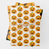 Creepy Halloween Ghost Kürbislaterne Spider Web Geschenkpapier Set (Beispiel)