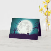 Creepy Halloween Karte (Gelbe Blume)