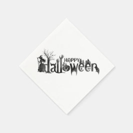 Creepy Halloween Paper Napkins Serviette