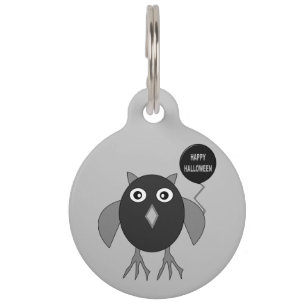 Creepy Halloween-Party Owl Custom Dog Tag Tiernamensmarke