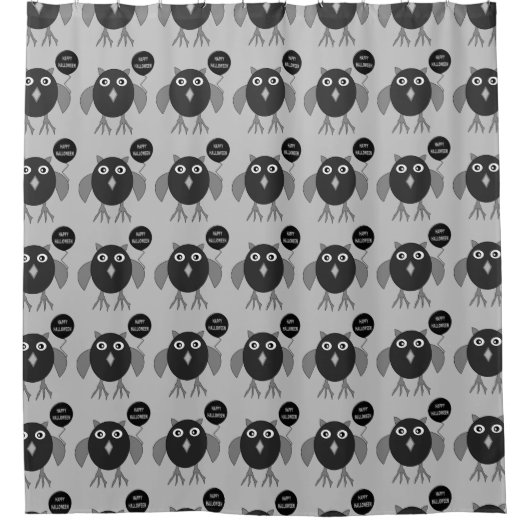 Creepy Halloween-Party Owl Duschvorhang (Vorderseite)