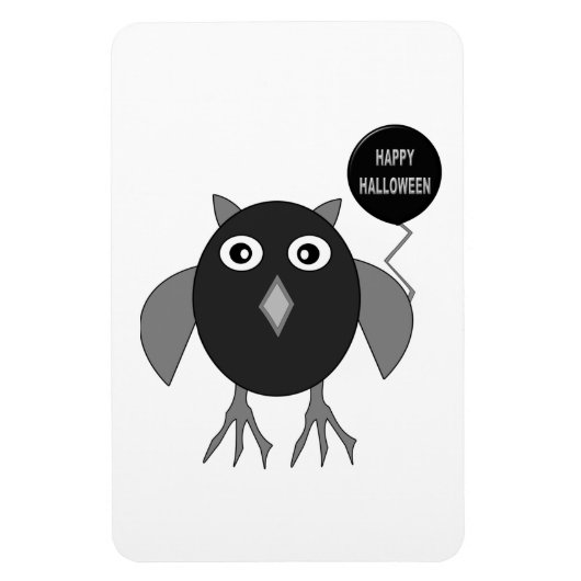 Creepy Halloween-Party Owl Magnet (Vertikal)