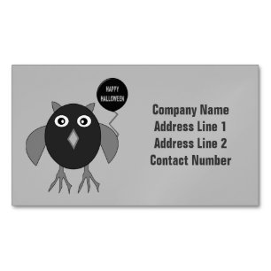 Creepy Halloween-Party Owl Magnetic Business Cards Magnetische Visitenkarte