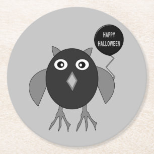 Creepy Halloween-Party Owl Paper Untersetzer