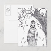 Creepy Halloween Postkarte (Vorne/Hinten)