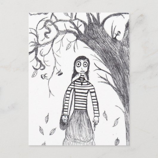 Creepy Halloween Postkarte (Vorderseite)