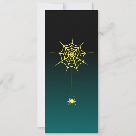 Creepy Halloween Pumpkin Einladung (Rückseite)