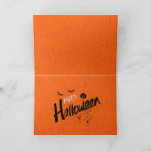 Creepy Halloween Scene Sunset & Pumpkins Karte (Innenseite)