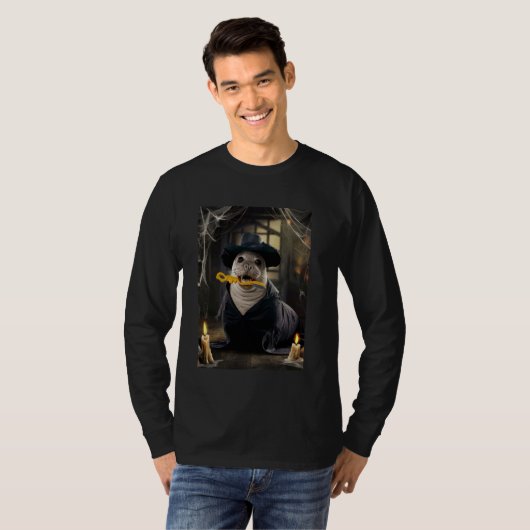 Creepy Halloween Siegel Spooky Beängstigend Ocean  T-Shirt (Vorne ganz)