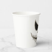 Creepy Halloween Skeleton Face Party Pappbecher (Rechts)