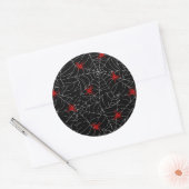 Creepy Halloween Spider Web Runder Aufkleber (Umschlag)