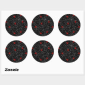 Creepy Halloween Spider Web Runder Aufkleber (Blatt)