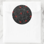 Creepy Halloween Spider Web Runder Aufkleber (Tasche)
