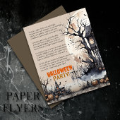 Creepy Halloween Spooky Party Gedicht Einladung Flyer
