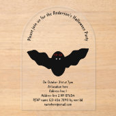 Creepy Halloween Vampire Bat Custom Acryleinladungen (Vorderseite)