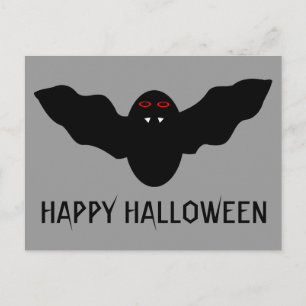 Creepy Halloween Vampire Bat Custom Postcard Postkarte