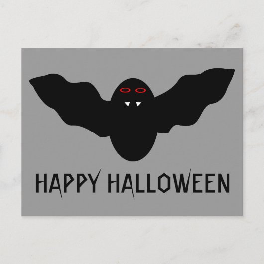 Creepy Halloween Vampire Bat Custom Postcard Postkarte (Vorderseite)