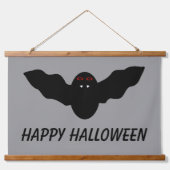 Creepy Halloween Vampire Bat Custom Wandteppich Mit Holzrahmen (Vorne)