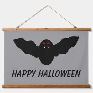 Creepy Halloween Vampire Bat Custom Wandteppich Mit Holzrahmen