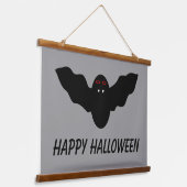 Creepy Halloween Vampire Bat Custom Wandteppich Mit Holzrahmen (Gewinkelt)