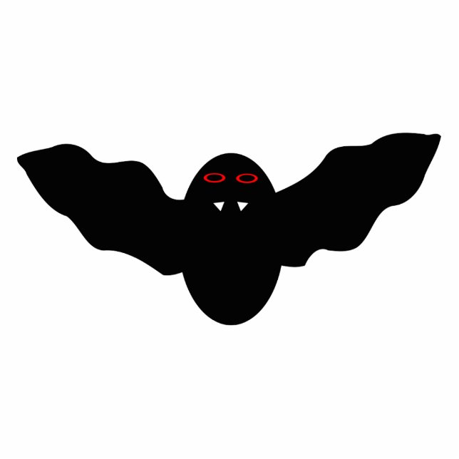 Creepy Halloween Vampire Bat Fotoskulptur (Vorne)