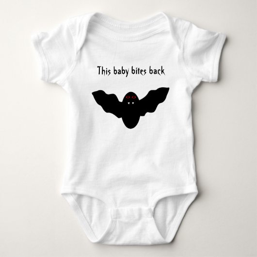 Creepy Halloween Vampire Bat Funny Baby Strampler (Vorderseite)