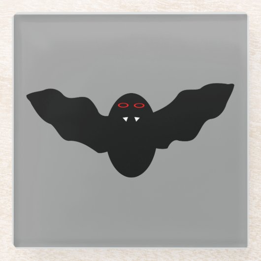 Creepy Halloween Vampire Bat Glasuntersetzer (Vorderseite)
