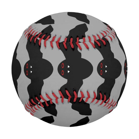 Creepy Halloween Vampire Bat Halloween Baseball (Rückseite)