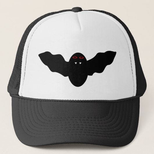Creepy Halloween Vampire Bat Hat Truckerkappe (Vorderseite)