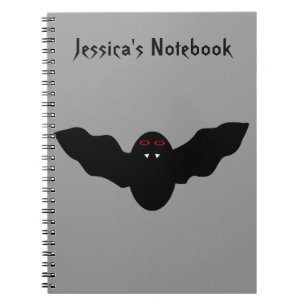 Creepy Halloween Vampire Bat individuell anpassbar Notizblock