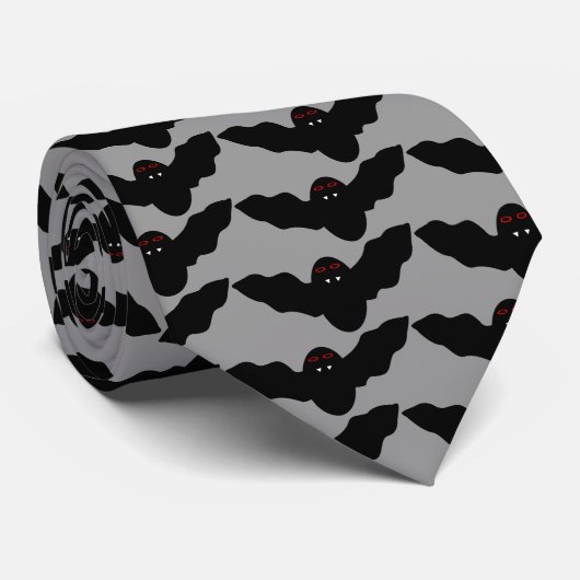 Creepy Halloween Vampire Bat Krawatte (Gerollt)