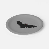 Creepy Halloween Vampire Bat Paper Party Teller (Schrägansicht)