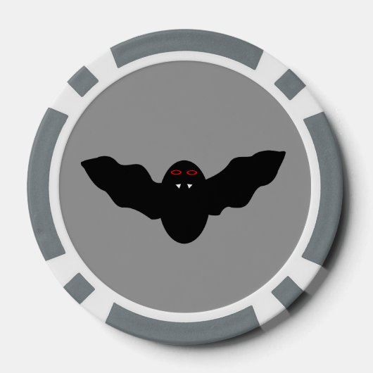 Creepy Halloween Vampire Bat Pokerchips (Rückseite)