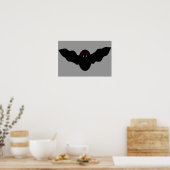 Creepy Halloween Vampire Bat Poster (Küche)