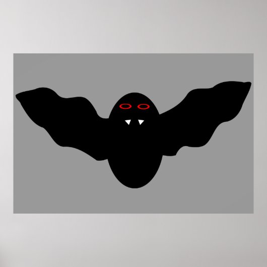 Creepy Halloween Vampire Bat Poster (Vorne)