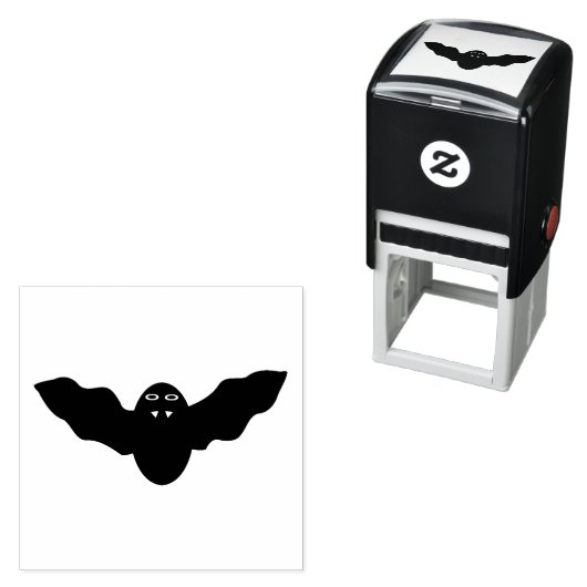 Creepy Halloween Vampire Bat Self Inking Briefmark Permastempel (Beispiel)