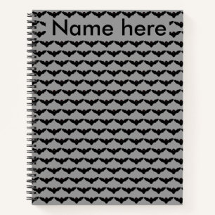 Creepy Halloween Vampire Bat Spiral Notebook Notizblock