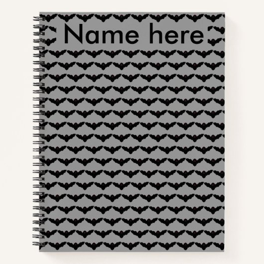 Creepy Halloween Vampire Bat Spiral Notebook Notizblock (Vorderseite)