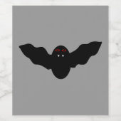 Creepy Halloween Vampire Bat Weinetiketten Weinetikett (Einzelnes Label)