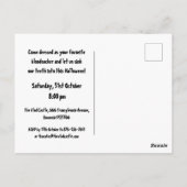 Creepy Halloween Vampire Party Postkarte (Rückseite)