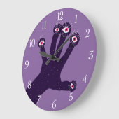 Creepy Hand hat seltsame Flügel mit Augen Große Wanduhr (Winkel)