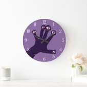 Creepy Hand hat seltsame Flügel mit Augen Große Wanduhr (Zuhause)