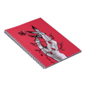 Creepy Hand Rose Thorns Macabre Red Notizblock (Rechte Seite)