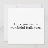 Creepy Happy Halloween Pumpkin Illustration Karte (Rückseite)