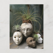 Creepy Head Planters Postkarte (Vorderseite)
