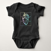 Creepy Heart Human Anatomy Hexe Emo Pastel Goth Baby Strampler (Vorderseite)
