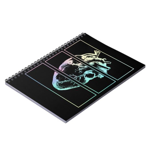 Creepy Heart Human Anatomy Hexe Emo Pastel Goth Notizblock (Linke Seite)